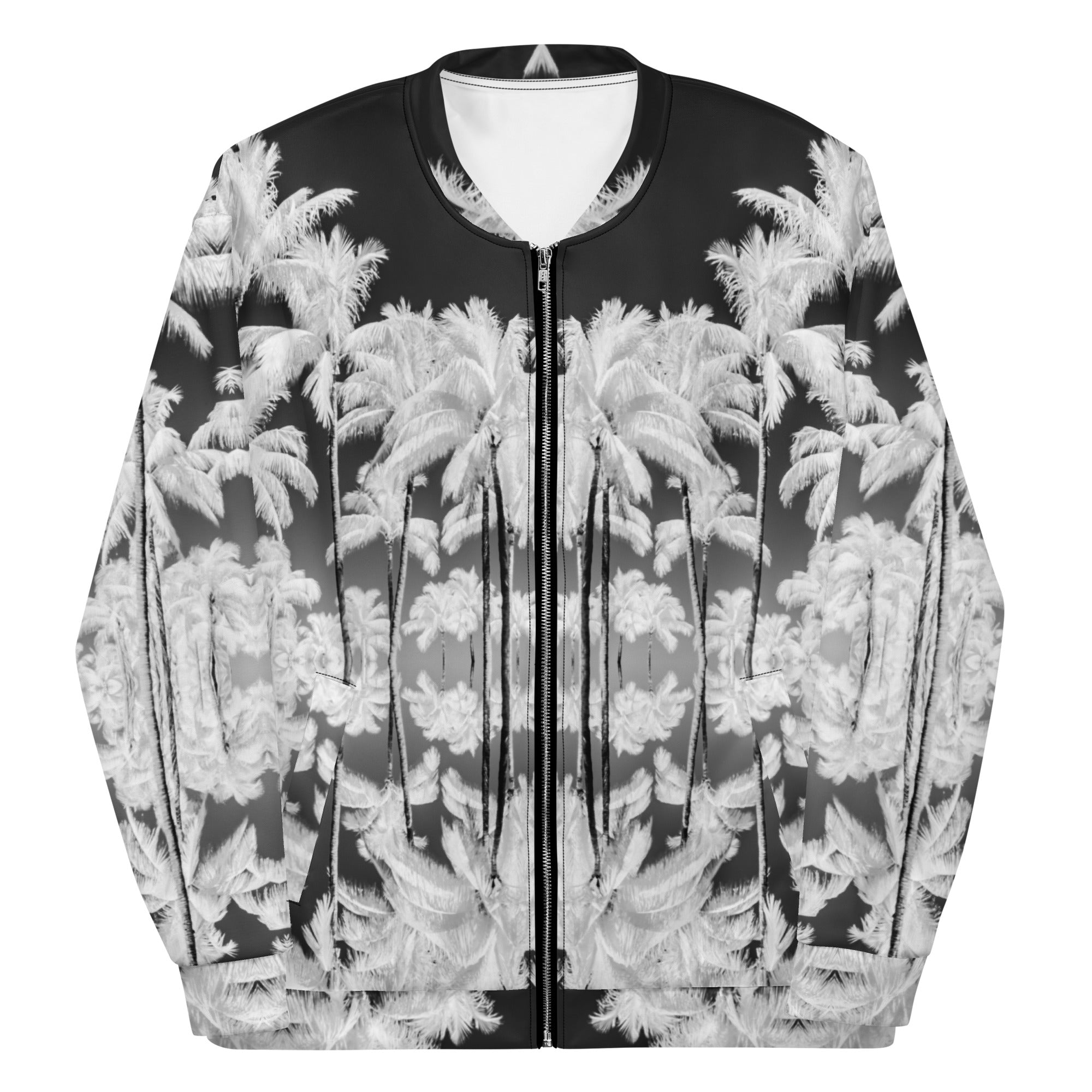 Slim-Fit Bomber Jacket, Palm Tree Collection, Midnight