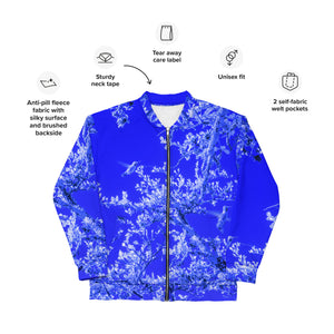 Slim Fit Bomber Jacket, Hummingbird, Blue