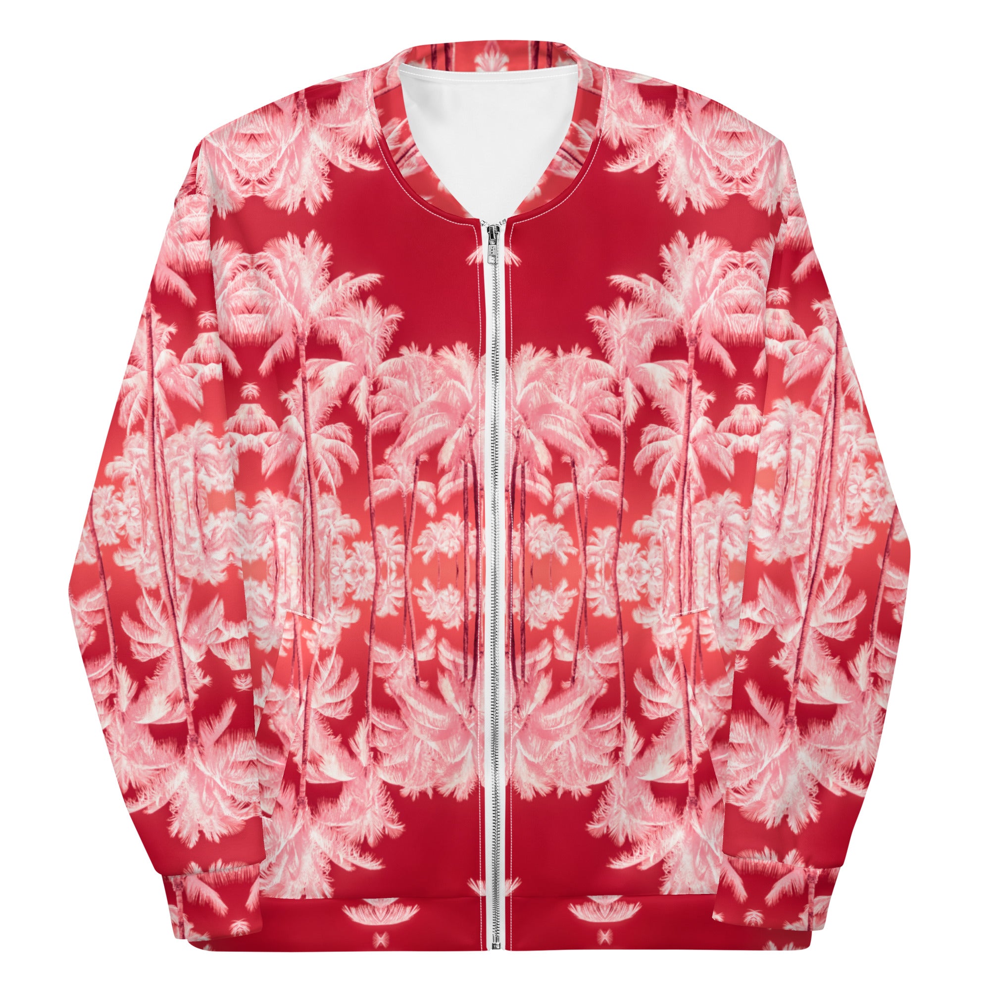 Slim-Fit Bomber Jacket, Palm Tree, Infrared