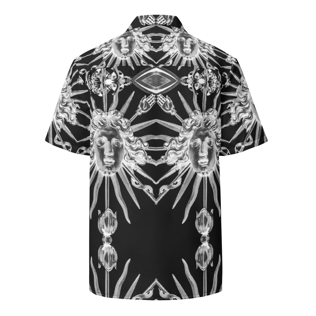 Lightweight Moisture Wicking Button Shirt, UPF 50+, Helios, Black
