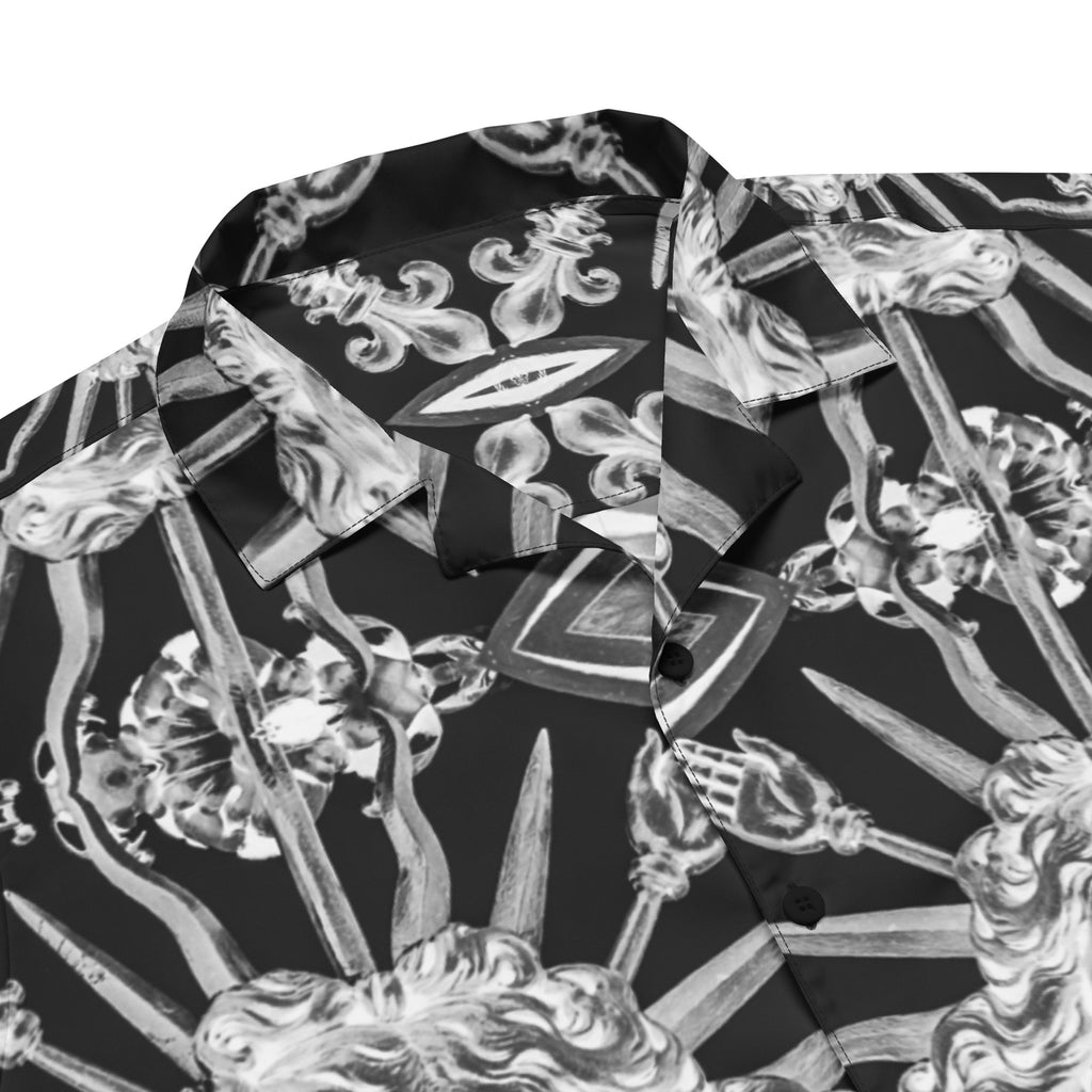 Lightweight Moisture Wicking Button Shirt, UPF 50+, Helios, Black