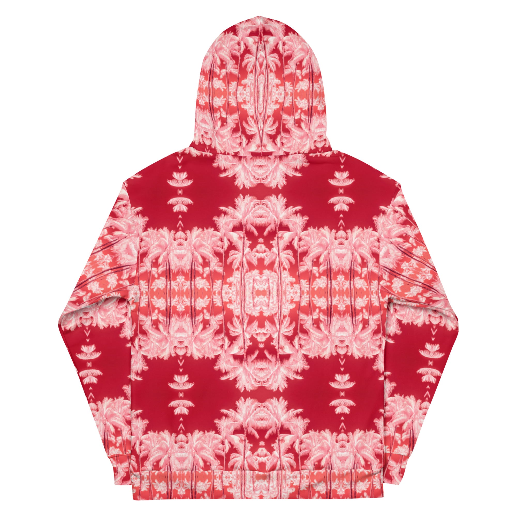Hoodie with Front Pocket, Palm Tree, Infrared