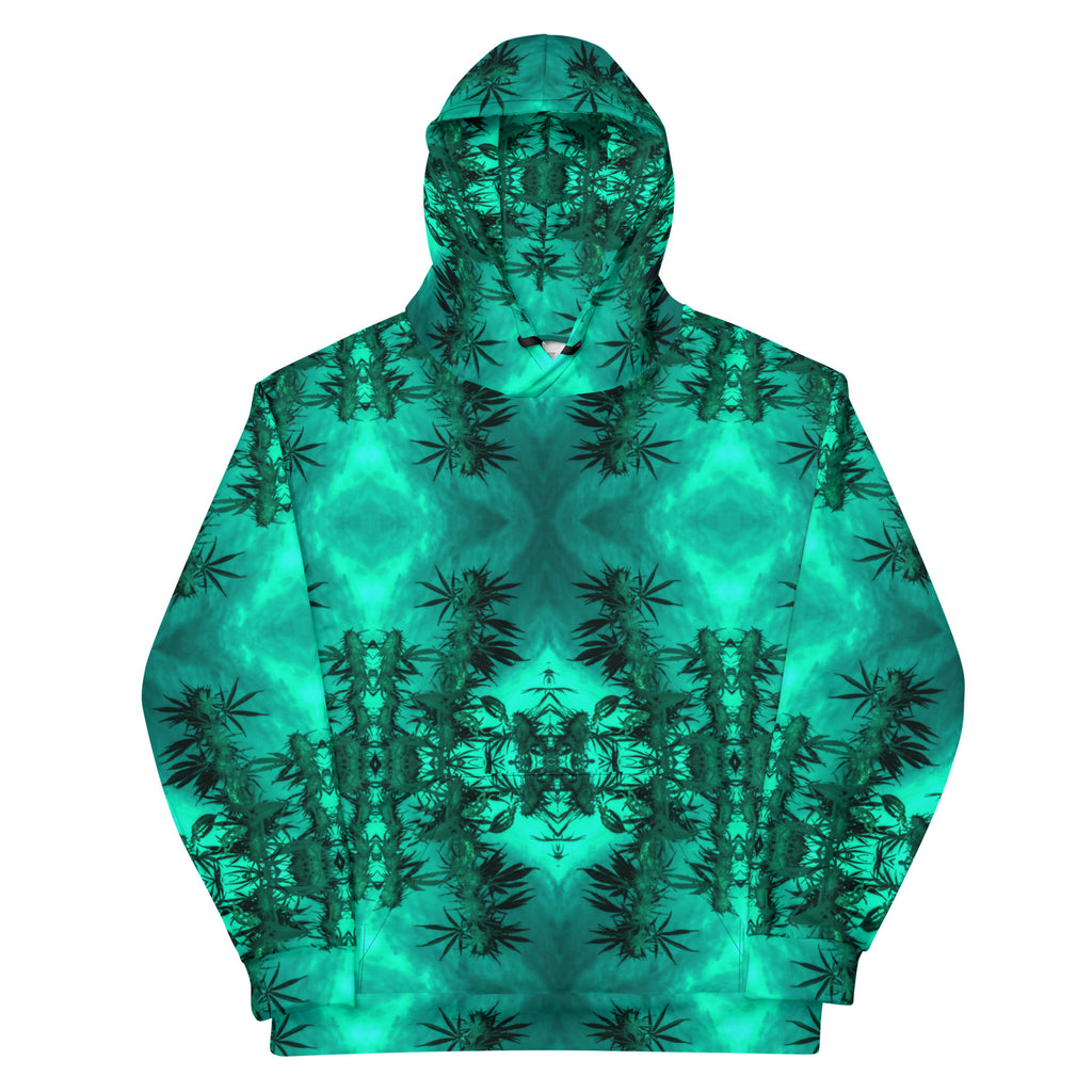 Hoodie with Front Pocket, Cannabis, Green