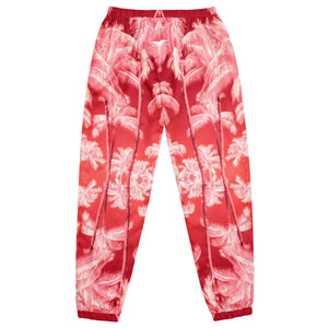 Track Pants, Wicking Liner, Zip Side Pockets, Palm Tree, Infrared