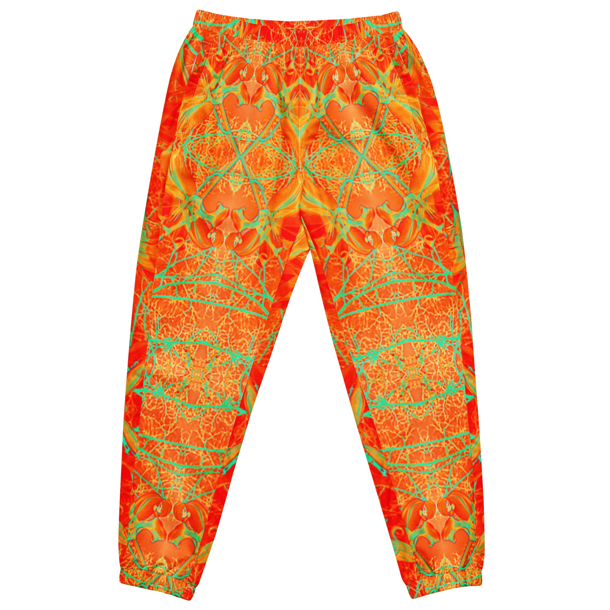 Track Pants, Wicking Liner, Zip Side Pockets, Electric Lily