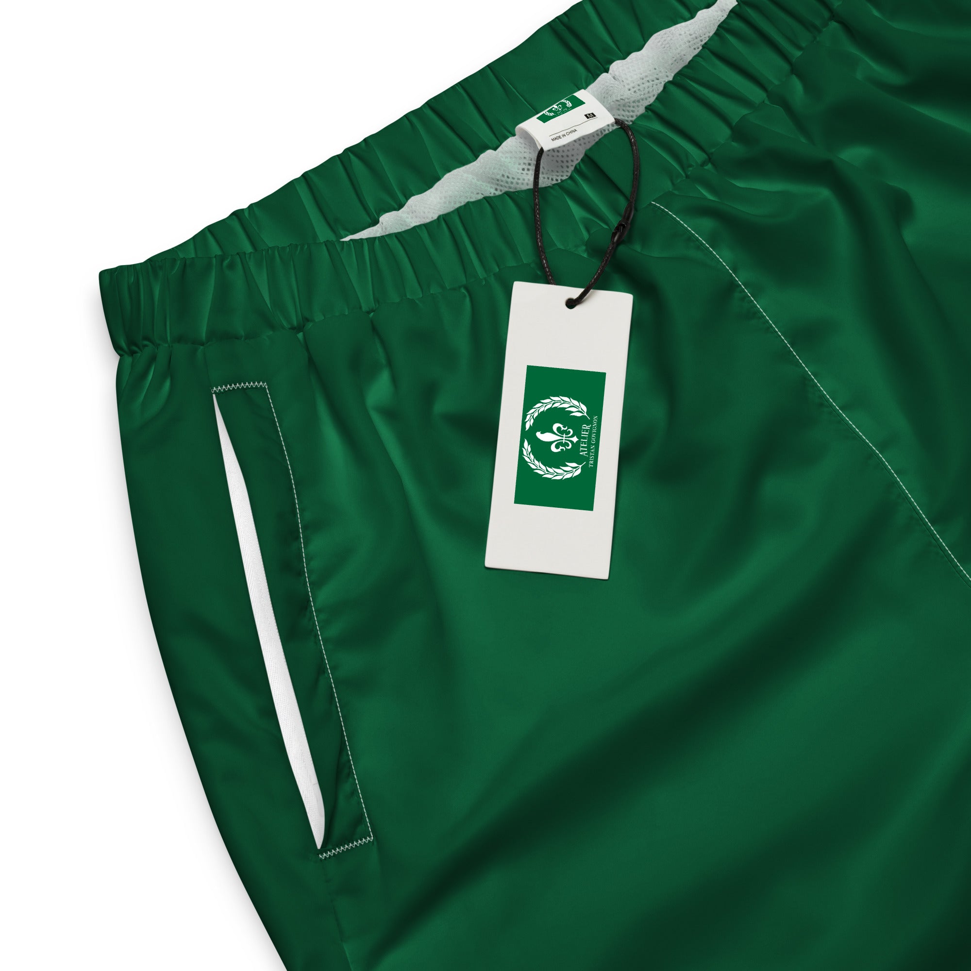 Track Pants, Wicking Liner, Zip Side Pockets, Jewel Green