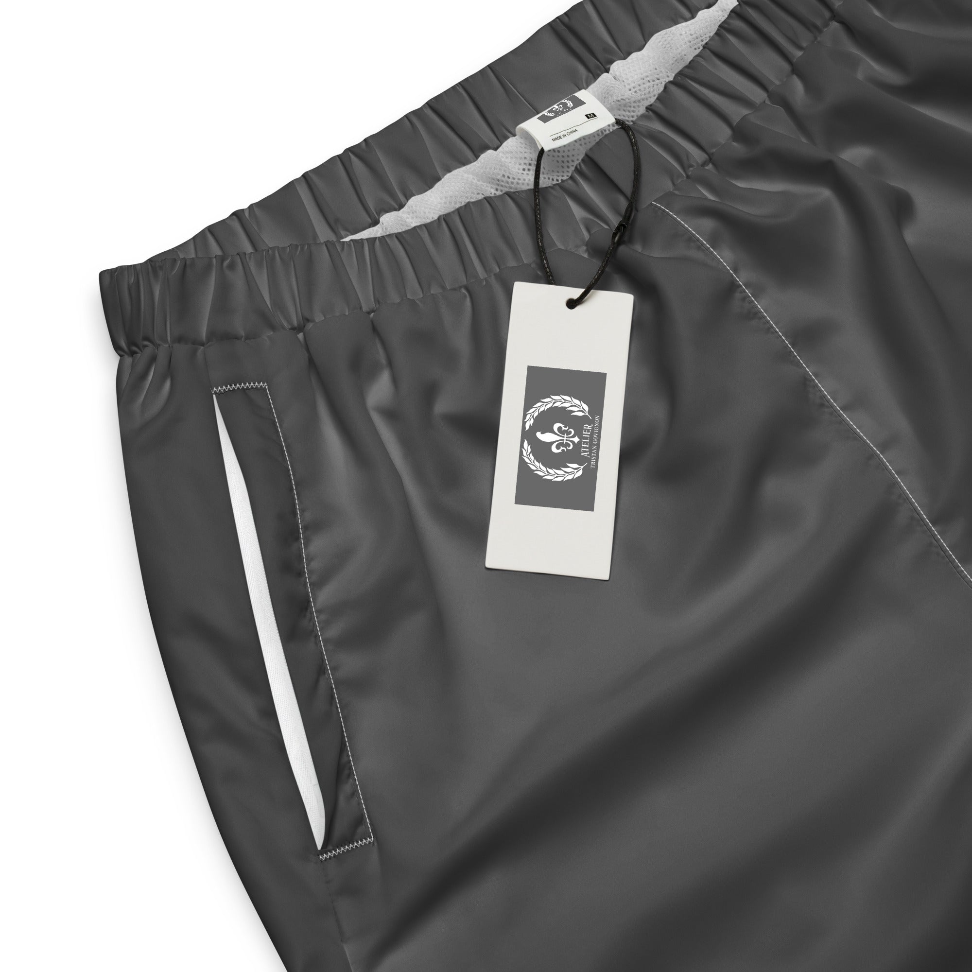 Track pants, Wicking Liner, Zip Side Pockets, Grey