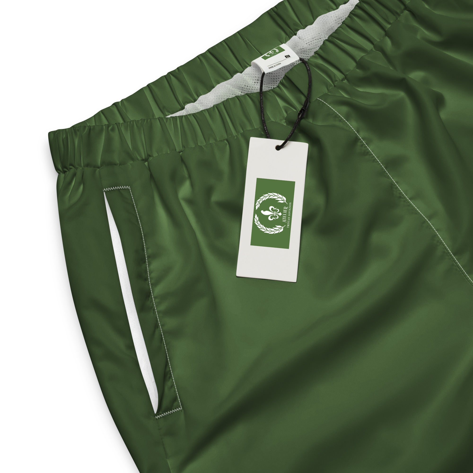 Track pants, Wicking Liner, Zip Side Pockets, Fern Green