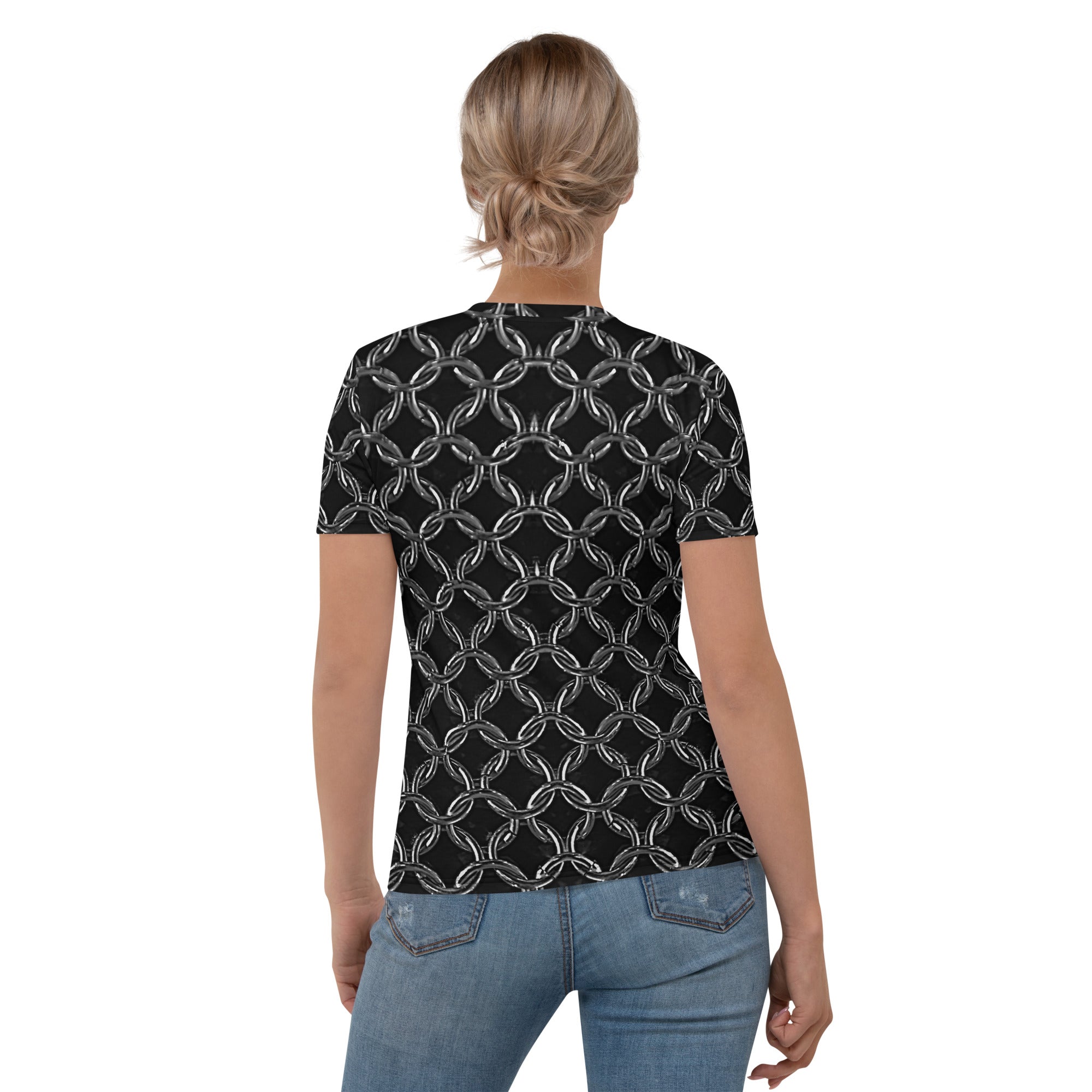 Women's Regular Fit, Four-Way Stretch Crew Neck T-Shirt, Chainmaille