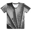 Women's Regular Fit, Four-Way Stretch Crew Neck T-Shirt, Eiffel Tower Diamond Plate