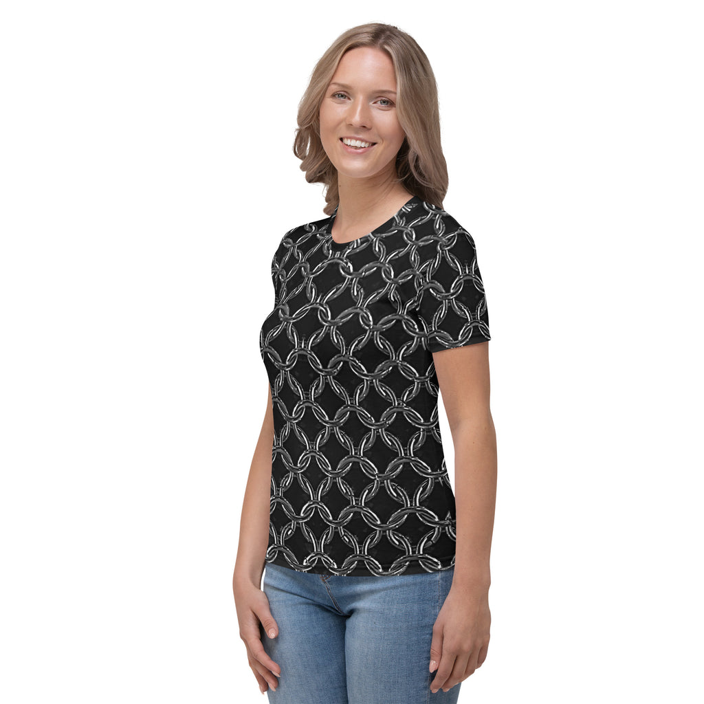 Women's Regular Fit, Four-Way Stretch Crew Neck T-Shirt, Chainmaille