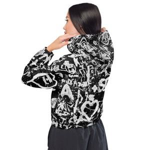 Women’s Cropped Windbreaker, Paris Birch Tree