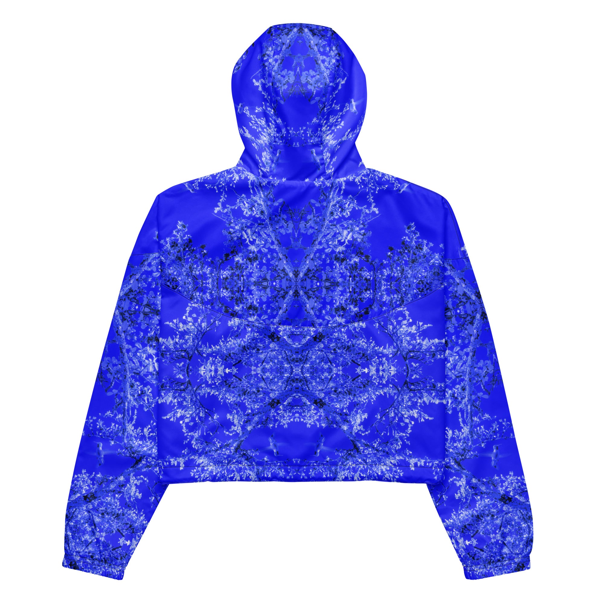 Women’s Cropped Windbreaker, Hummingbird, Blue