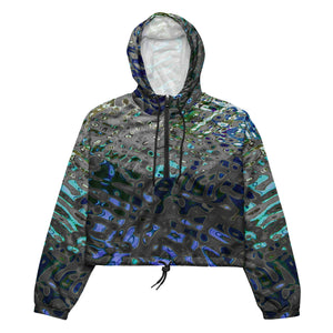 Women’s Cropped Windbreaker, Liquid Jewel