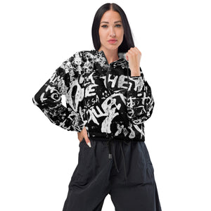 Women’s Cropped Windbreaker, Paris Birch Tree