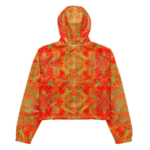 Women’s Cropped Windbreaker, Electric Lily