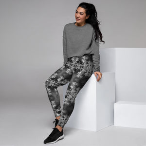 Women's Slim-Fit Joggers with Pockets, Cannabis, Midnight