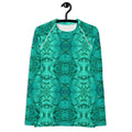 Women's Slim-Fit Rash Guard UPF 50+, Eden, Green
