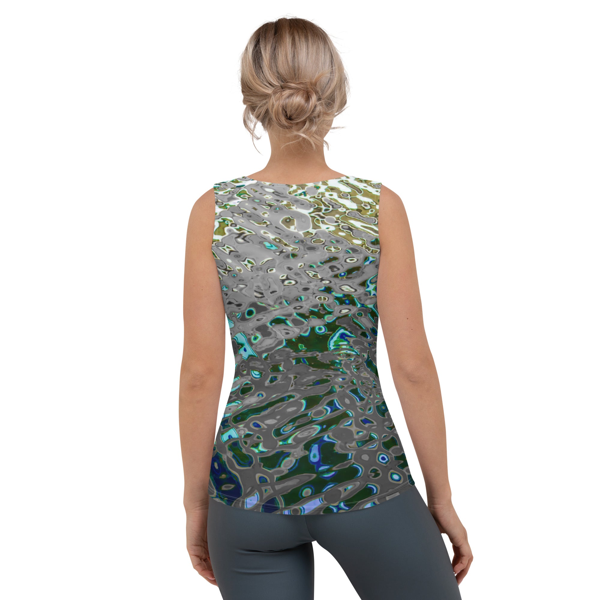 Women's Body-Hugging Tank Top, Liquid Jewel