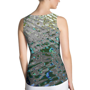 Women's Body-Hugging Tank Top, Liquid Jewel