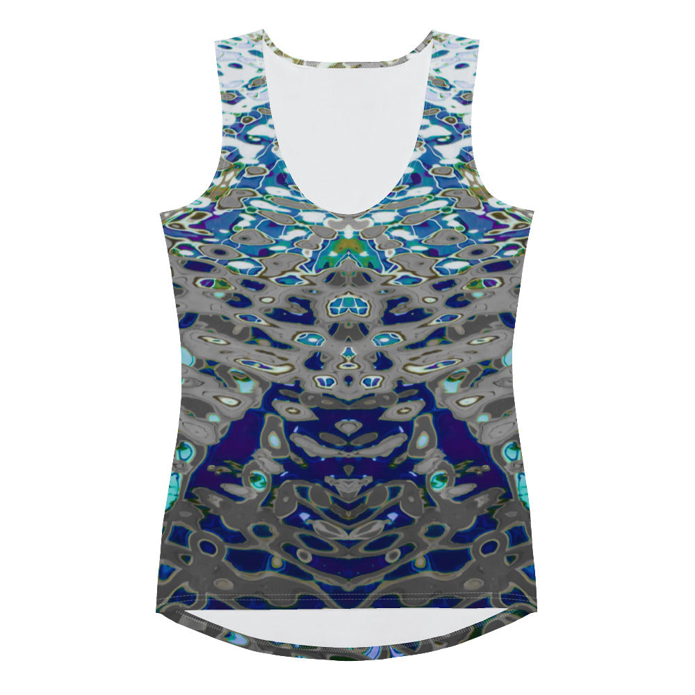 Women's Body-Hugging Tank Top, Liquid Jewel