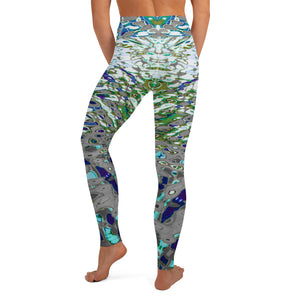 Women's High-Rise Yoga Leggings, Bright Liquid Jewel