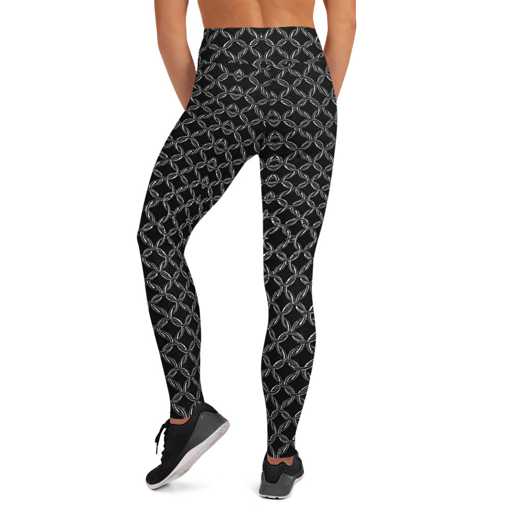 Women's High-Rise Yoga Leggings, Chainmaille