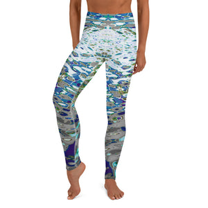 Women's High-Rise Yoga Leggings, Bright Liquid Jewel