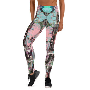 Women's High-Rise Yoga Leggings, Pink Dawn