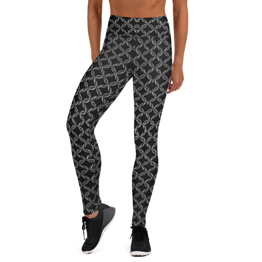 Women's High-Rise Yoga Leggings, Chainmaille