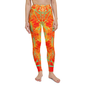 Women's High-Rise Yoga Leggings, Electric Lily