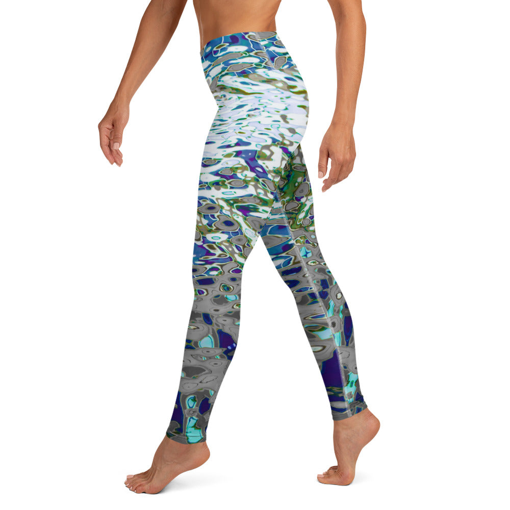 Women's High-Rise Yoga Leggings, Bright Liquid Jewel