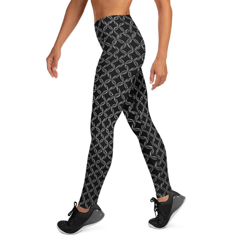 Women's High-Rise Yoga Leggings, Chainmaille