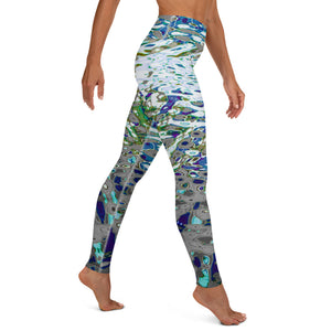 Women's High-Rise Yoga Leggings, Bright Liquid Jewel