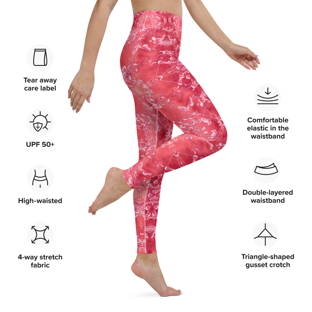 Women's High-Rise Yoga Leggings, Eden, Infrared