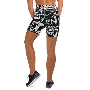 Women's High-Rise Yoga Shorts, Paris Birch Tree