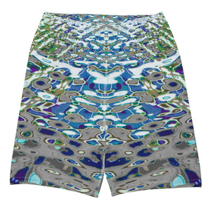 Women's High-Rise Yoga Shorts, Bright Liquid Jewel