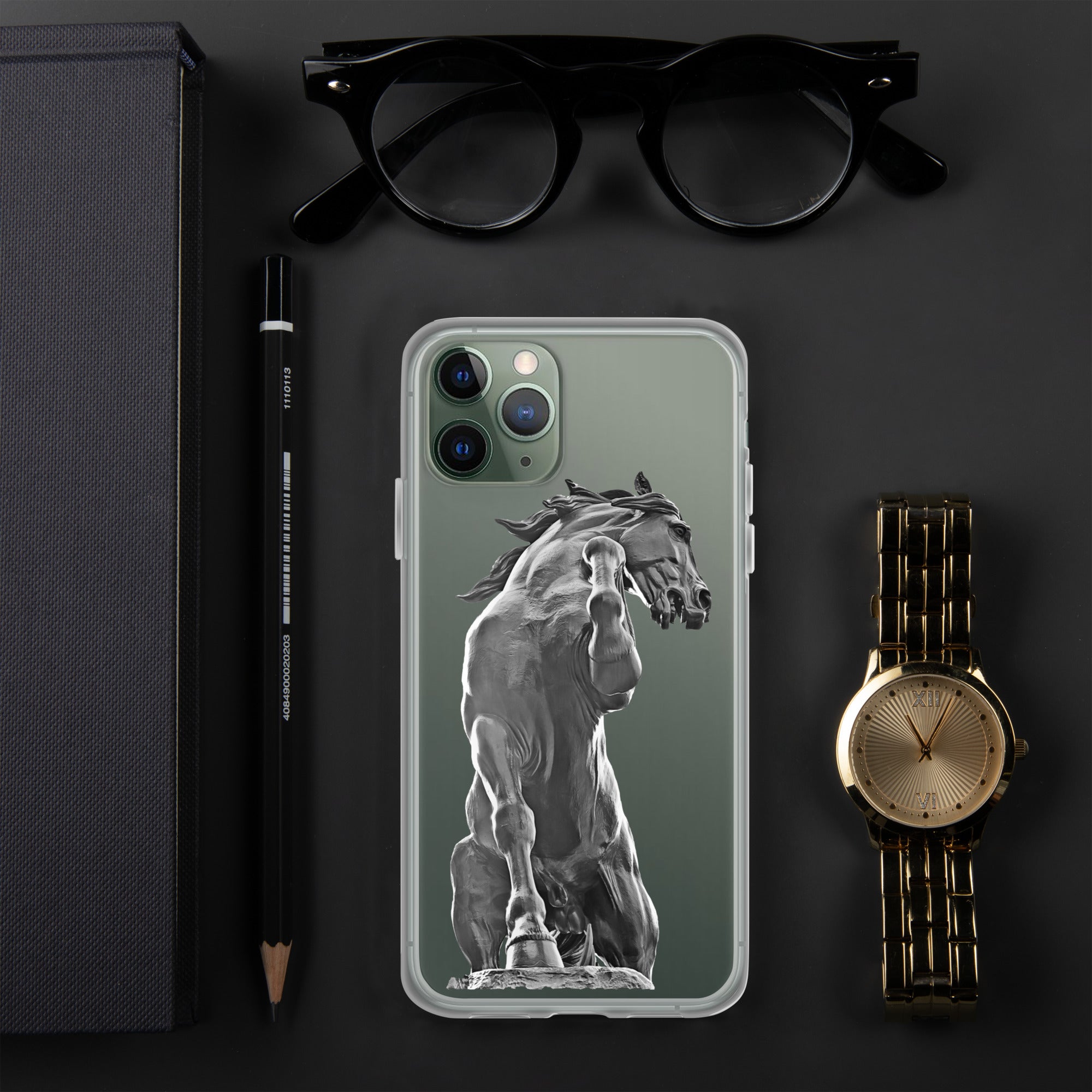 Snap Case for iPhone®, Black Horse