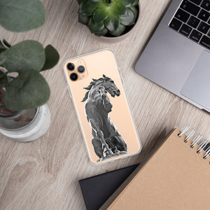 Snap Case for iPhone®, Black Horse