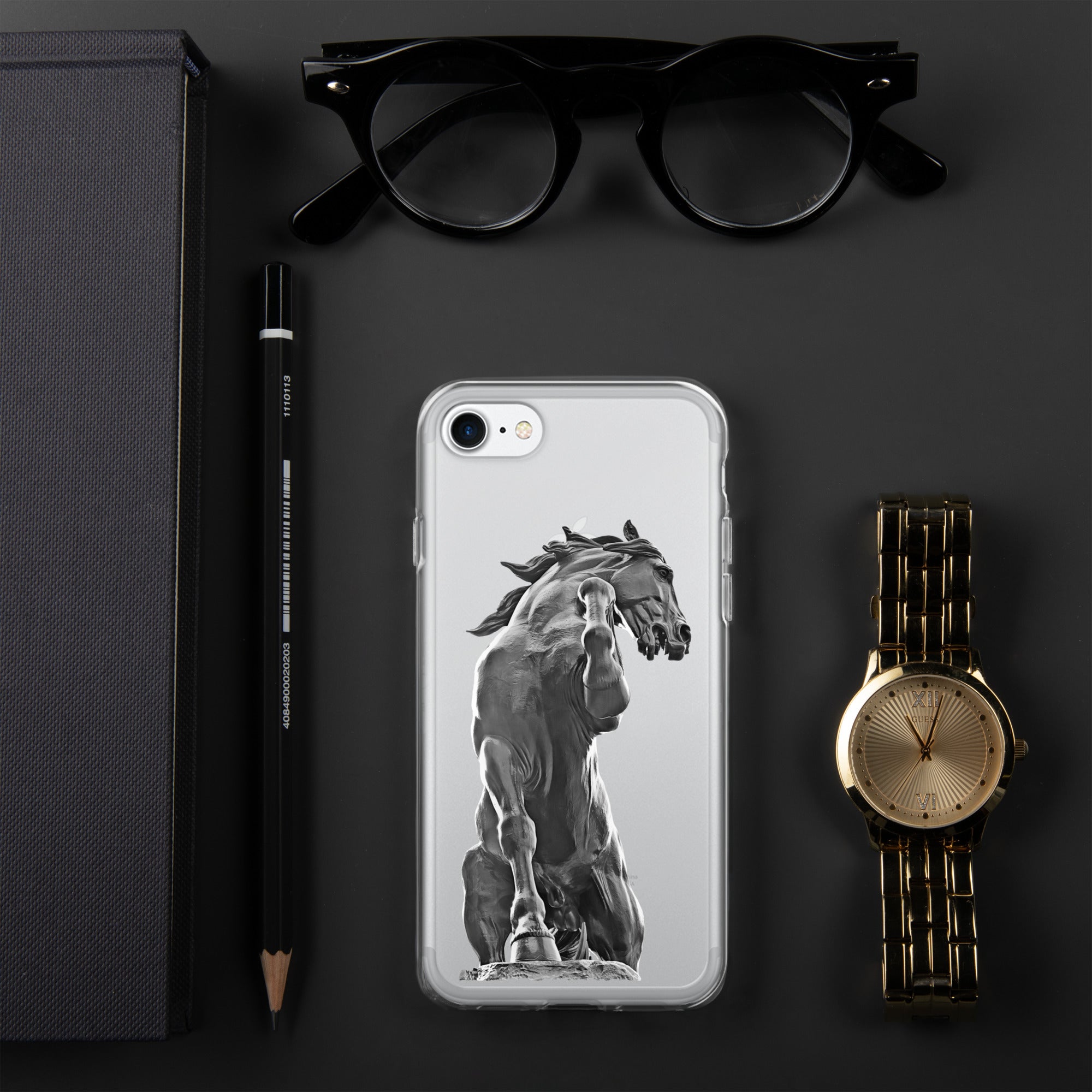 Snap Case for iPhone®, Black Horse