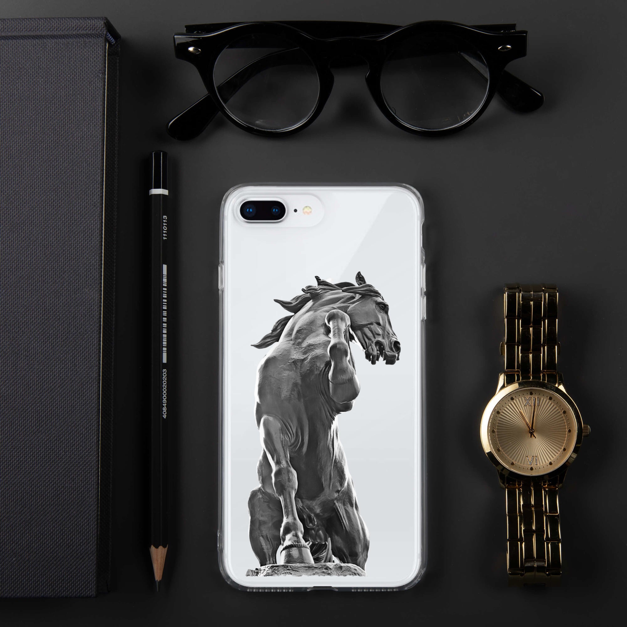 Snap Case for iPhone®, Black Horse