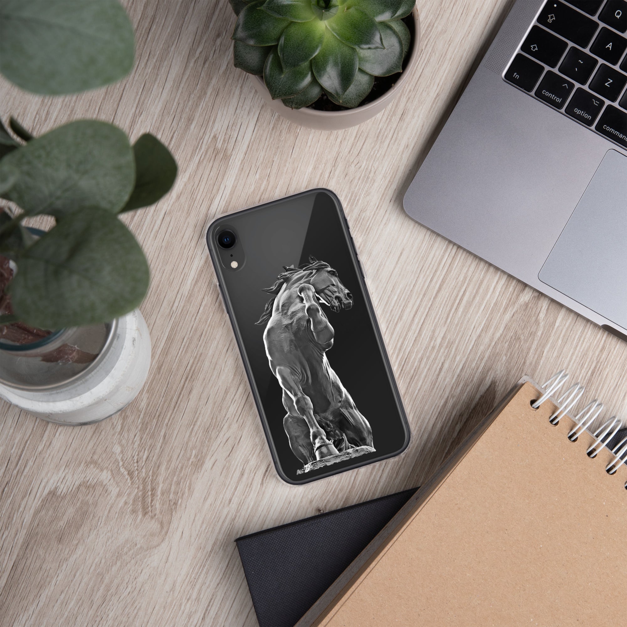 Snap Case for iPhone®, Black Horse