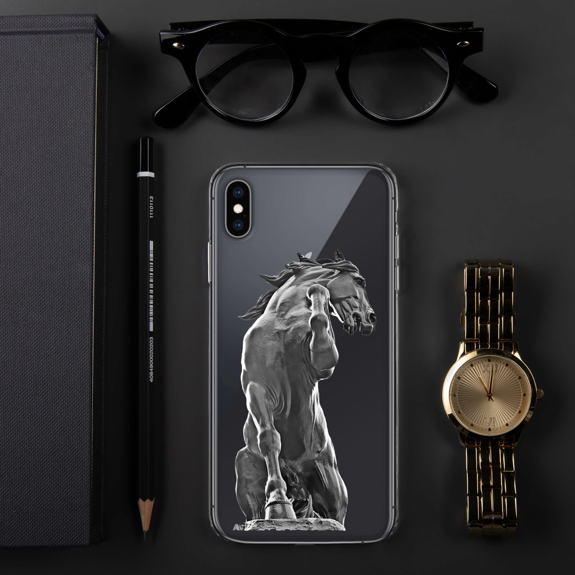 Snap Case for iPhone®, Black Horse