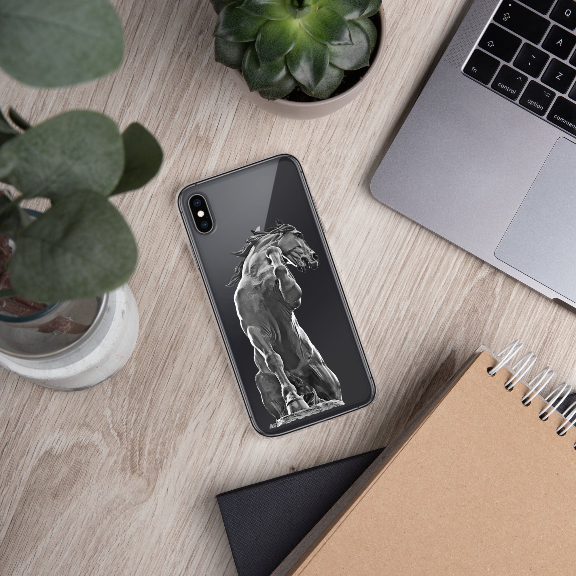 Snap Case for iPhone®, Black Horse