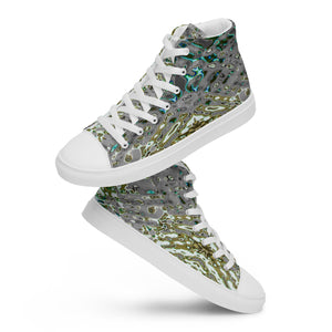 Men’s High-Top Canvas Shoes, Liquid Jewel