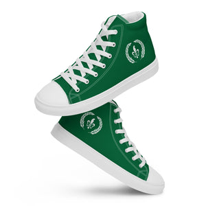 Men’s High-Top Canvas Shoes, Jewel Green