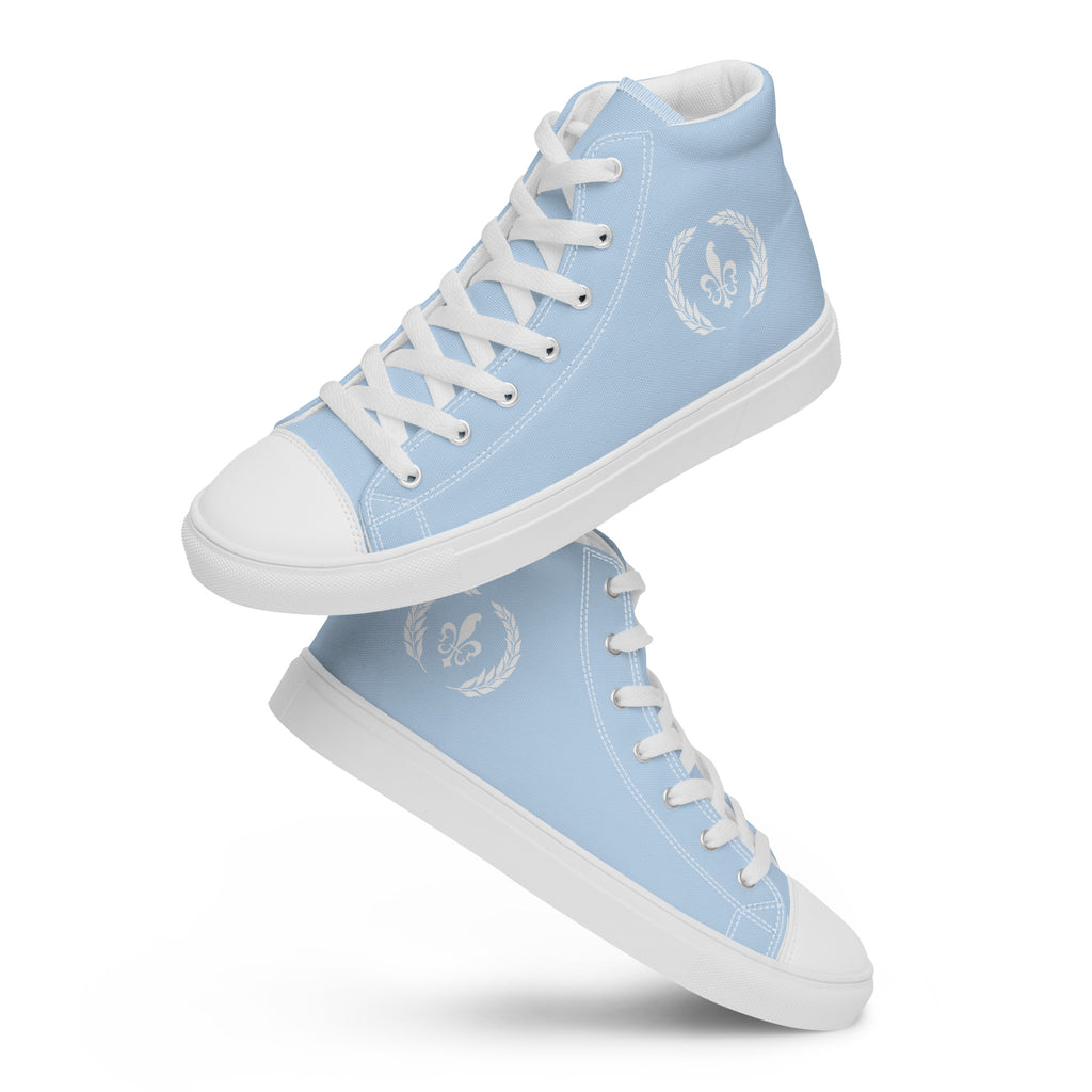 Men’s High-Top Canvas Shoes, Light Blue