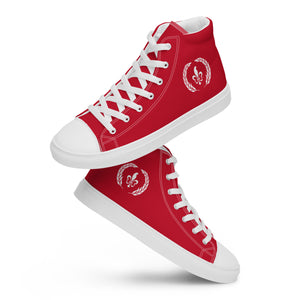 Men’s High-Top Canvas Shoes, Red