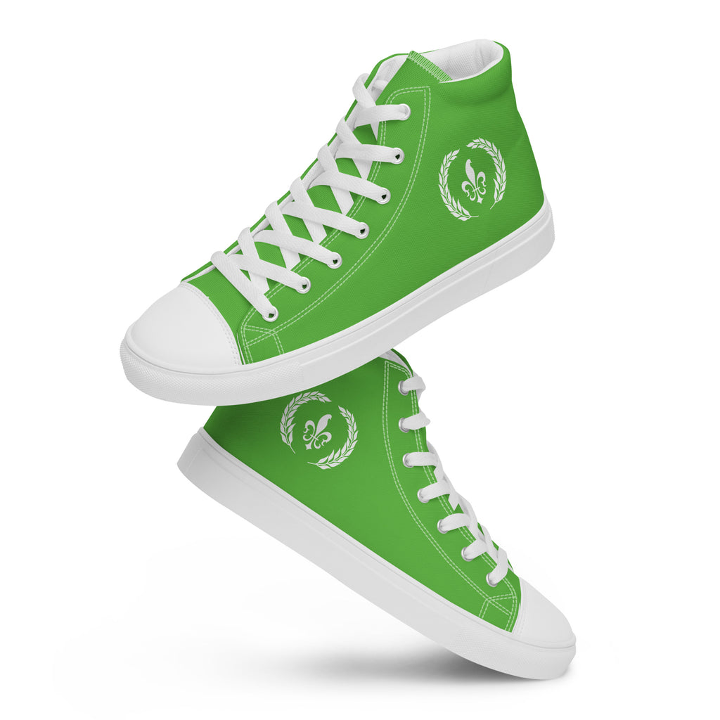 Men’s High-Top Canvas Shoes, Kelly Green