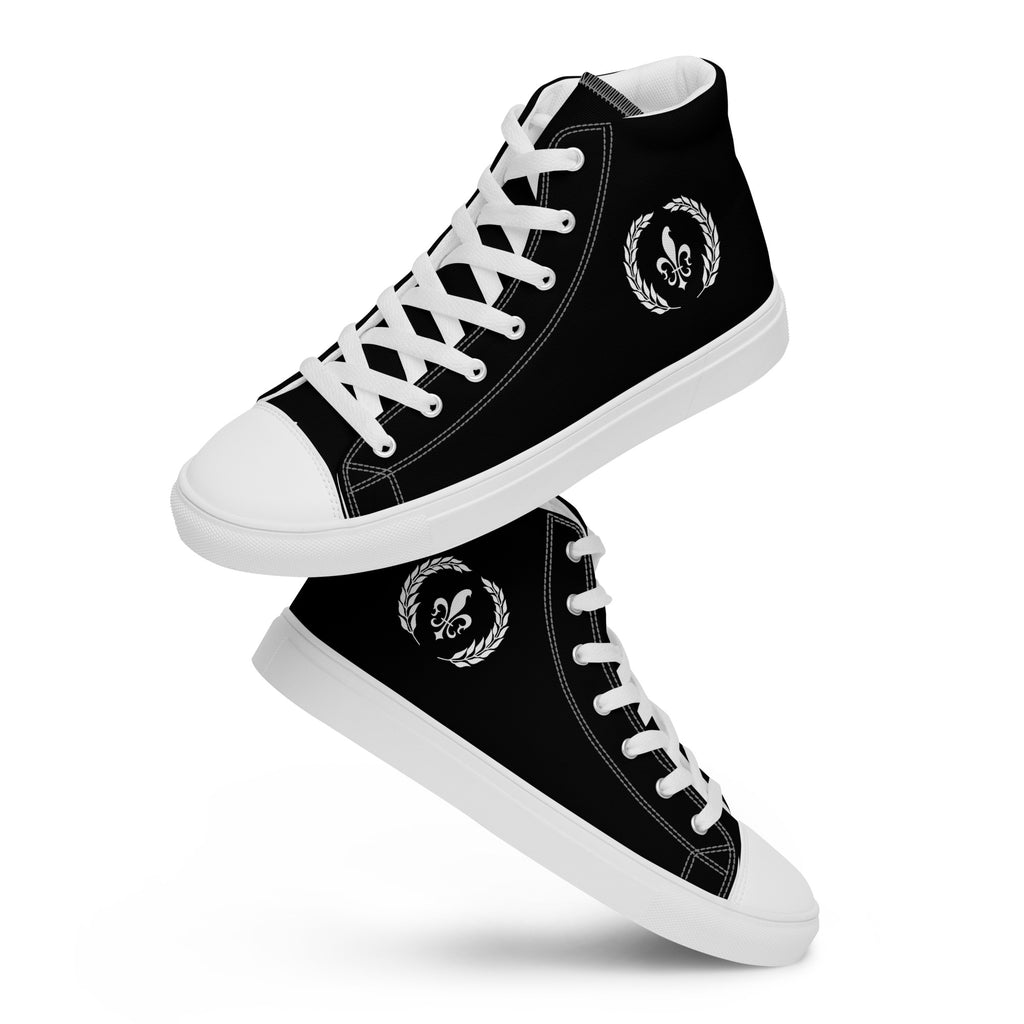 Men’s High-Top Canvas Shoes, Black